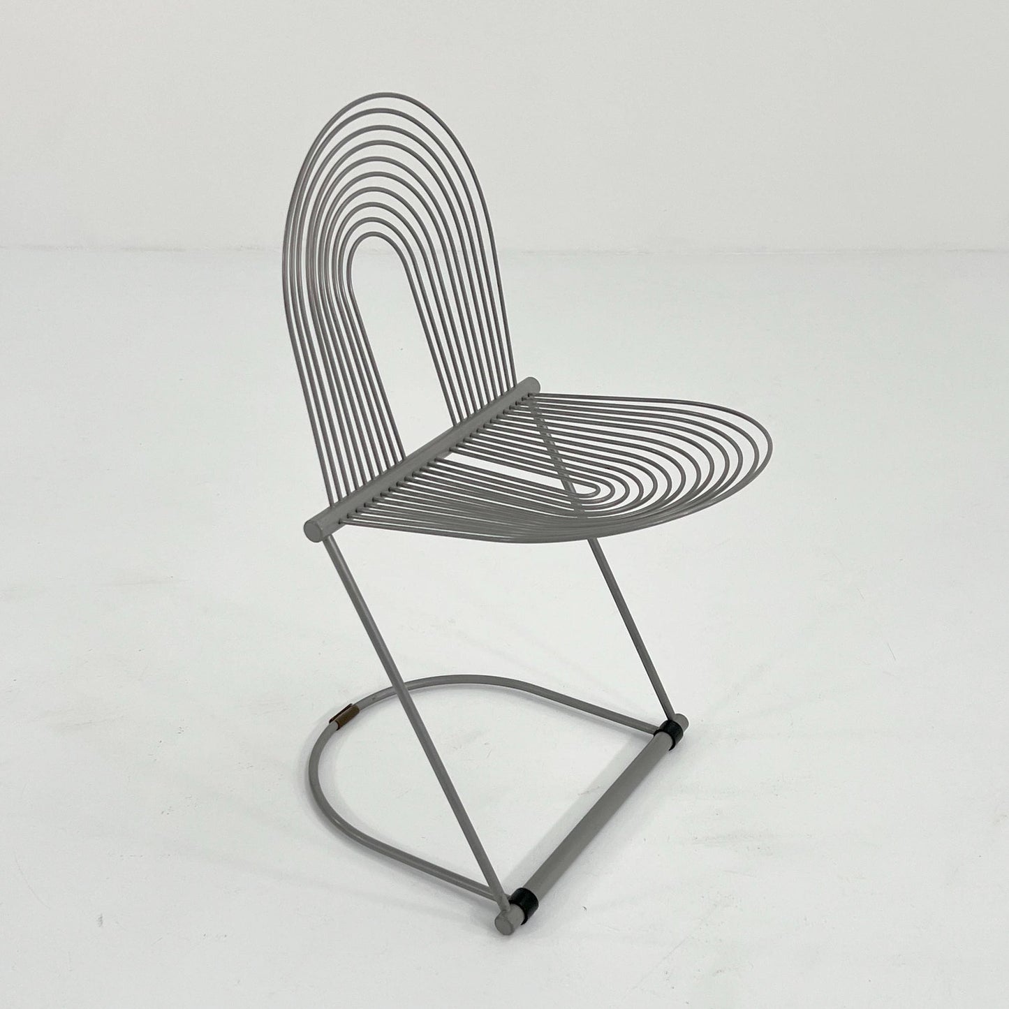 Grey vintage rocking chair by Jutta and Herbert Ohl for Rosenthal Lübke, 1980s