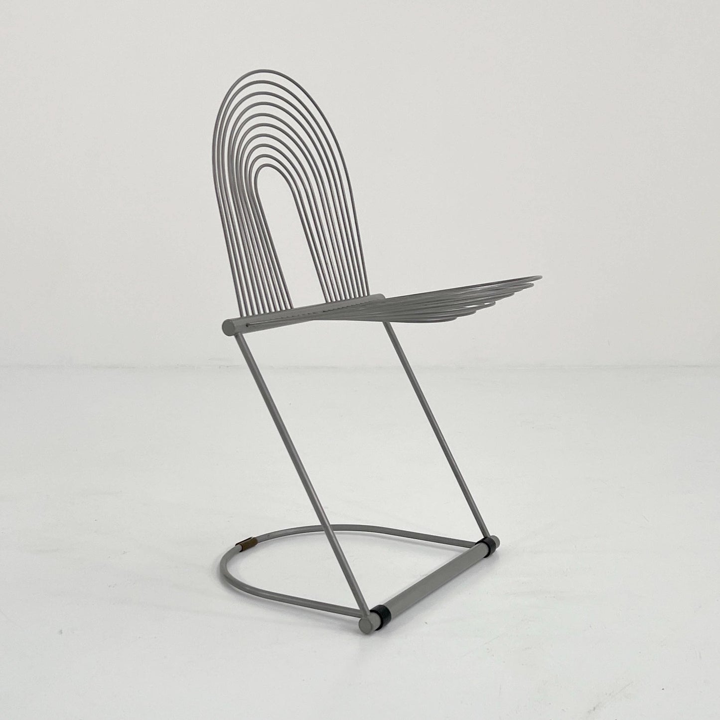 Grey vintage rocking chair by Jutta and Herbert Ohl for Rosenthal Lübke, 1980s