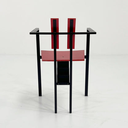 Vintage Postmodern Trix Chair in Black and Red by Karl Friedrich Förster, 1980s