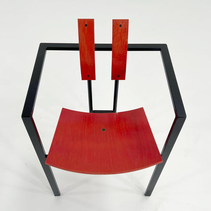 Vintage Postmodern Trix Chair in Black and Red by Karl Friedrich Förster, 1980s