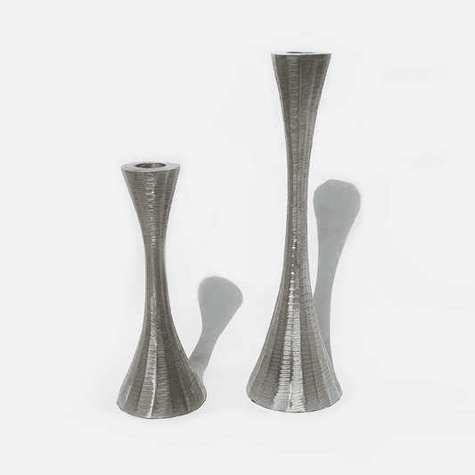 Vintage Candle Holder Pair: Minimalist, sophisticated design