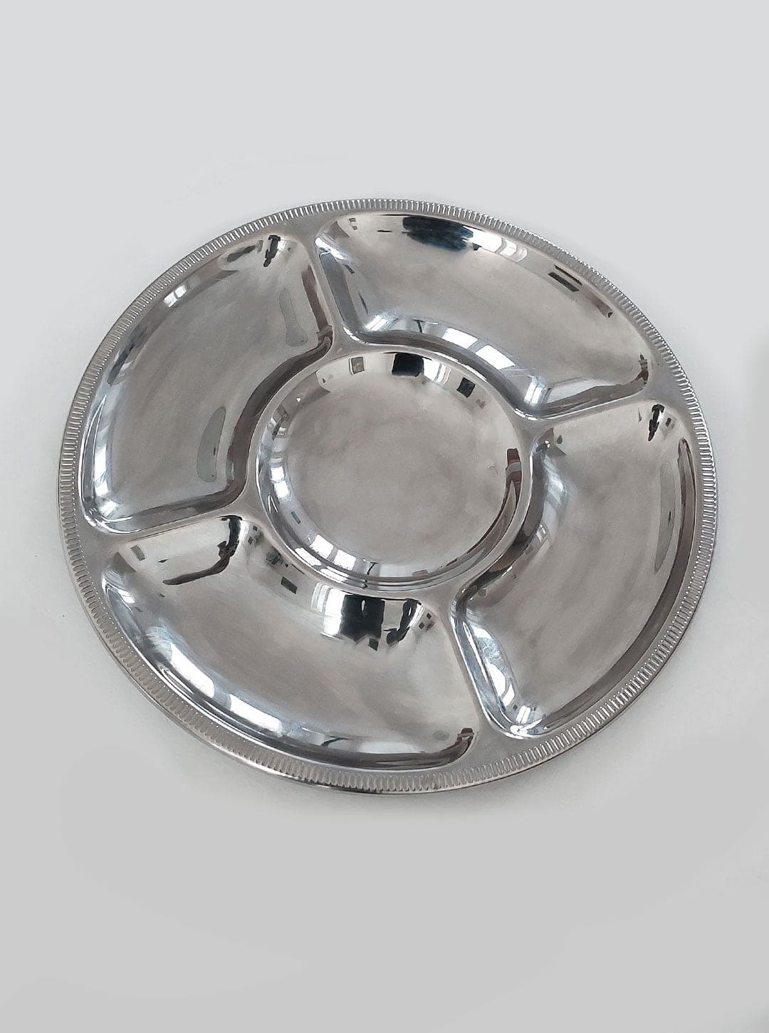 Round Vintage Tray Diener Stainless Steel: Stylish Presentation 34 cm