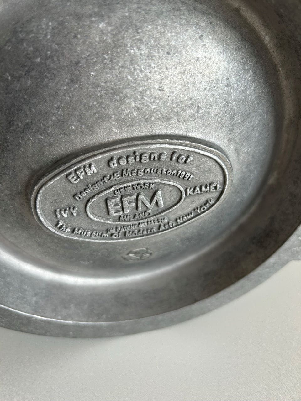 Aluminium standing ashtray from EFM Vintage