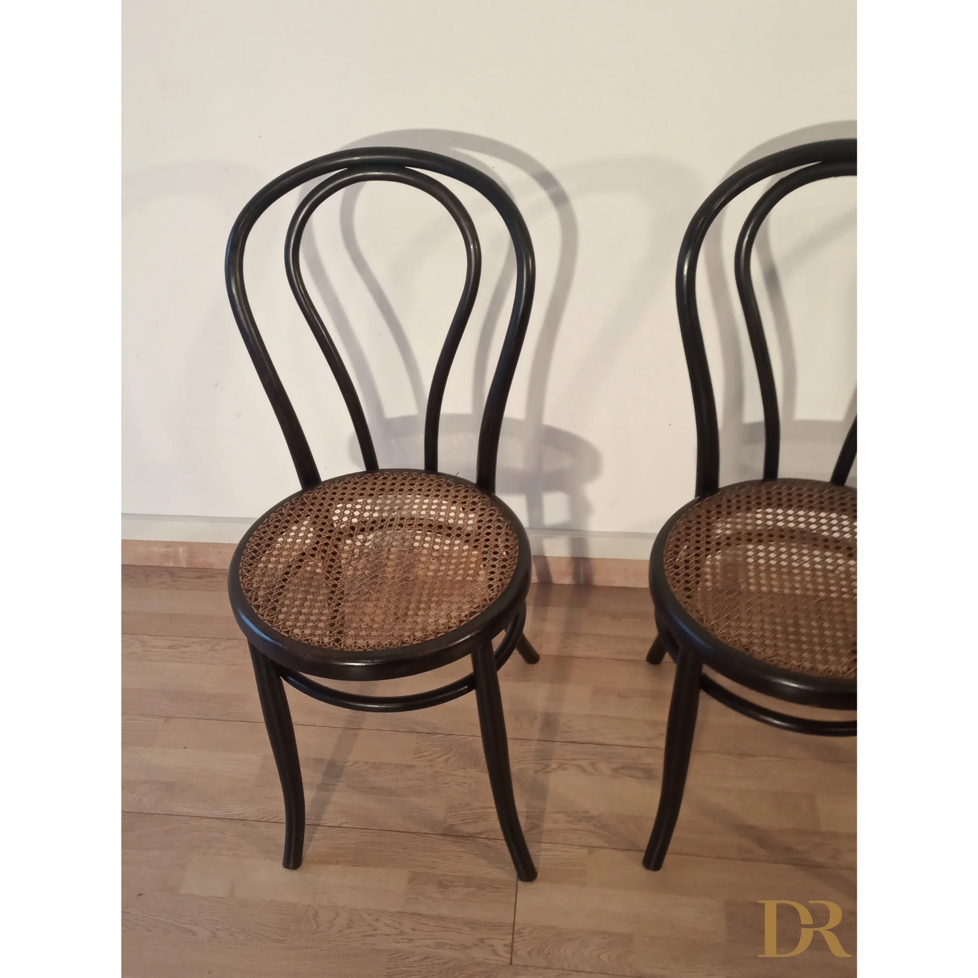 Italienische Bugholz-Esszimmerstühle im Thonet-Stil, 4er-Set