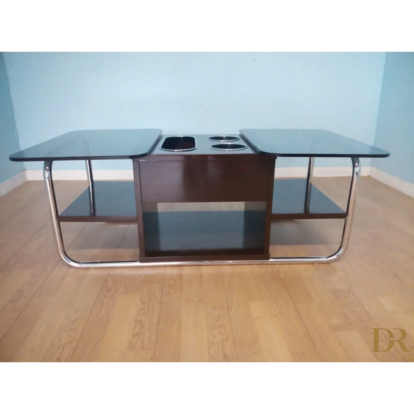 Tisch Couchtisch Wohnzimmertisch Kaffee Kaffee Tee 70er Jahre verchromtes Metall und Glas Dario Raia Antiquitäten Modern Vintage 50er 60er 70er Nachttisch TV-Schrank in Walnuss Antike Möbel Esszimmermöbel Neue Möbel für zu Hause Schlafzimmermöbel Möbel für das neue Zuhause Arbeitszimmermöbel Schlafzimmer-Couchtisch antiker Tisch Dekotisch