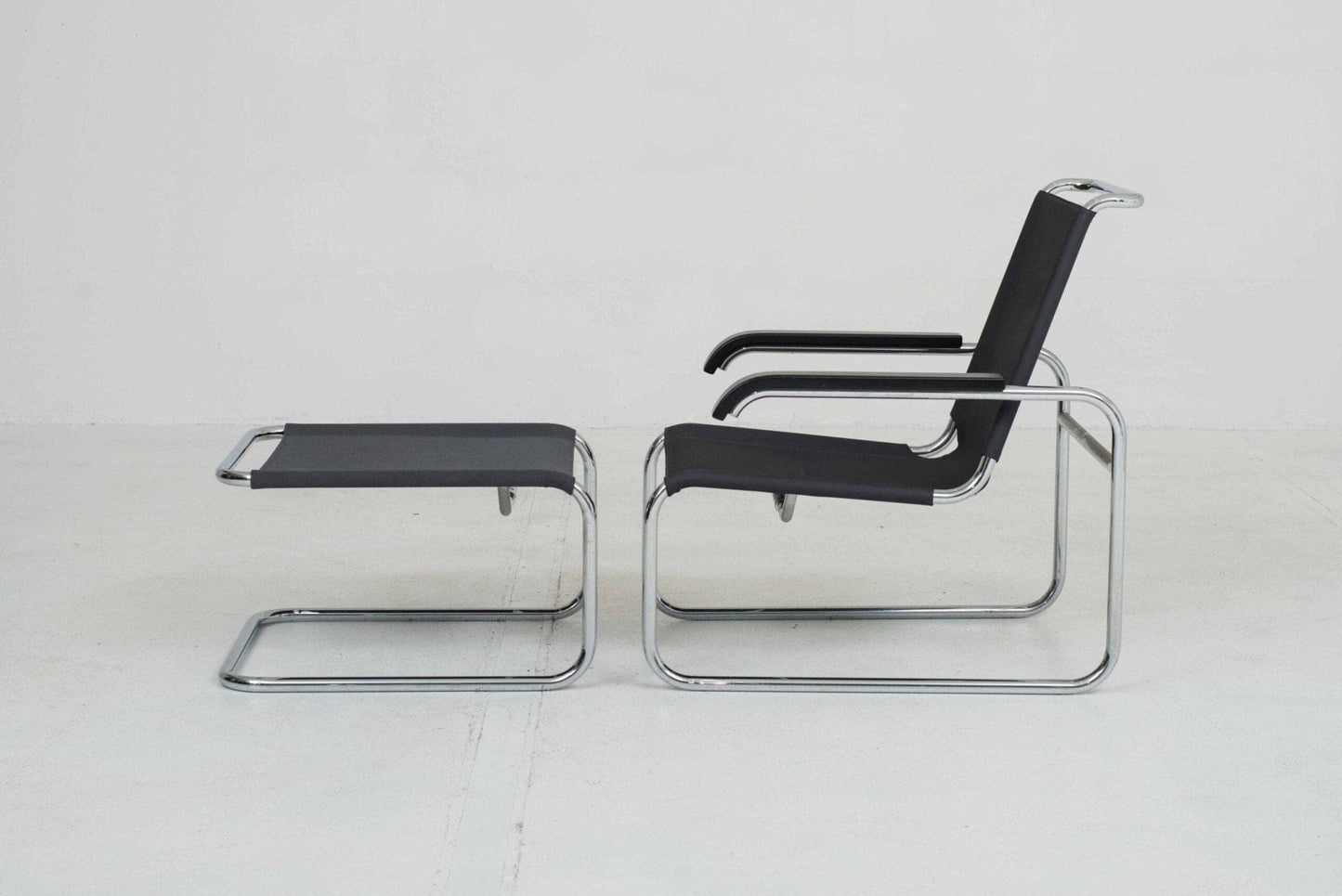 Thonet S35 armchair and ottoman by Marcel Breuer