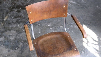 Dark brown vintage Bauhaus cantilever chair, model S 43 F