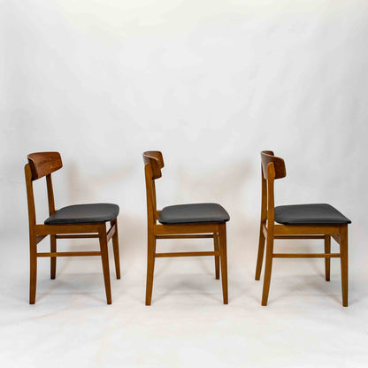 3 Stück Set Teak Sessel Set von Sax Dänemark, Seitenansicht rechts