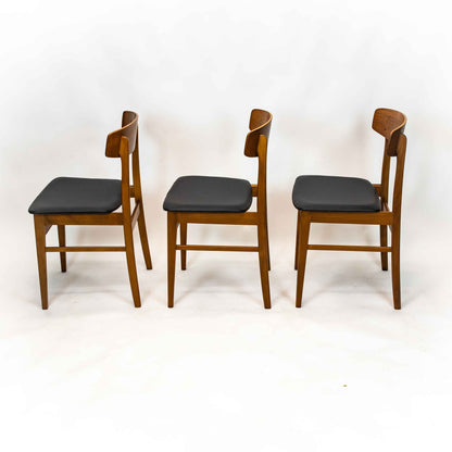 3 Stück Set Teak Sessel Set von Sax Dänemark, Seitenansicht links