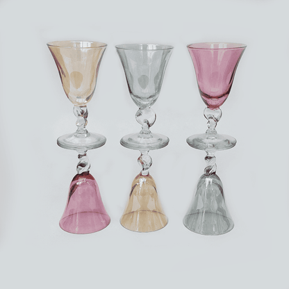 Vintage Liqueur Glasses Set: Elegance from Murano Glass