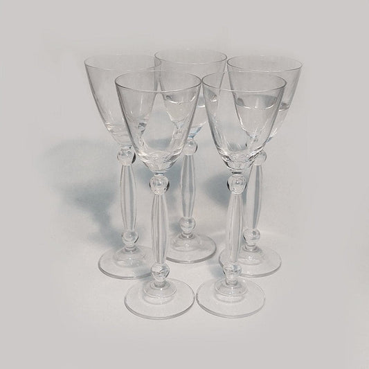 Vintage liqueur glasses with stem - Elegant set for occasions