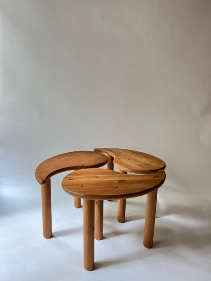 Yin Yang Pine Side Tables