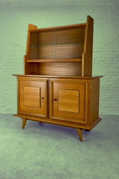 Vitrine vintage du milieu du siècle au design scandinave des années 1960