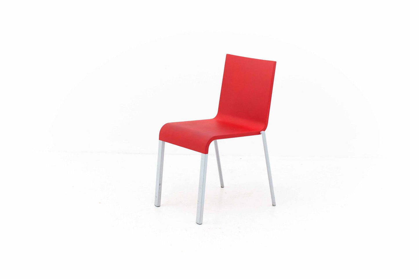 Chaises Maarten Van Severen .03 de Vitra en rouge vintage