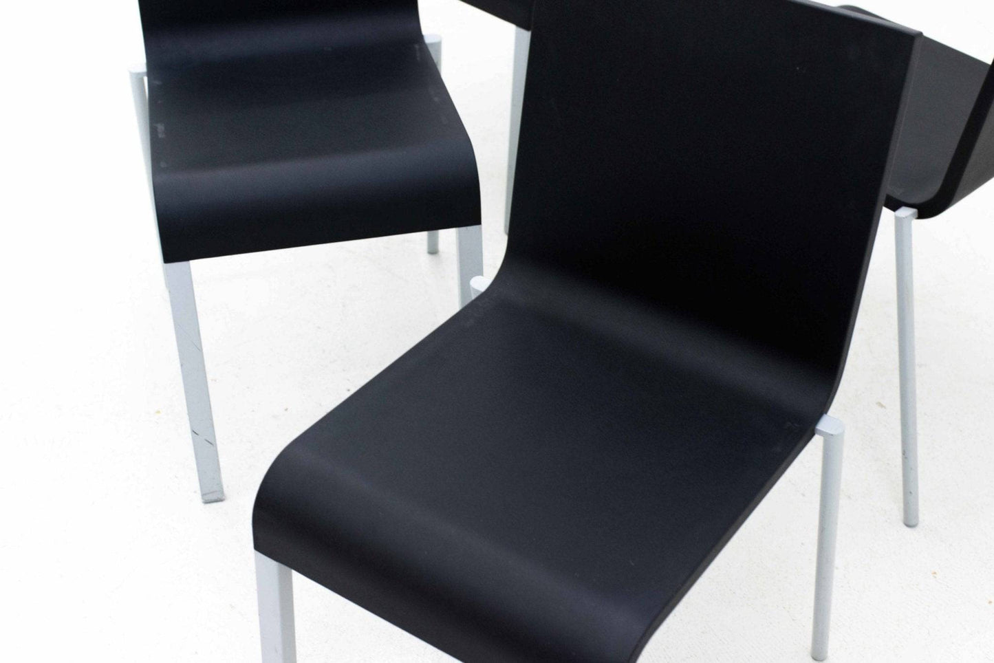 Maarten Van Severen .03 Stühle von Vitra in Schwarz Vintage