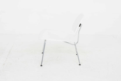 Charles and Ray Eames LCM armchair by Vitra in white vintage