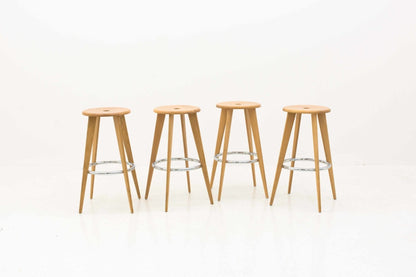 4er Set Jean Prouvé Tabouret Haut von Vitra Vintage