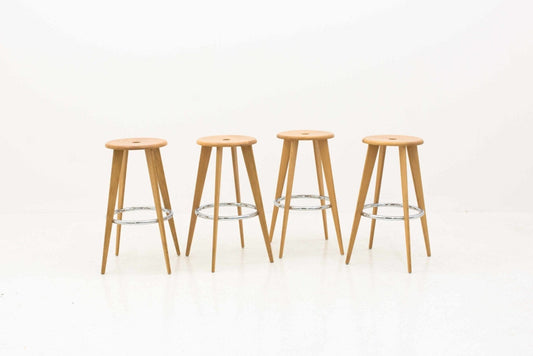 Set of 4 Jean Prouvé Tabouret Skin from Vitra