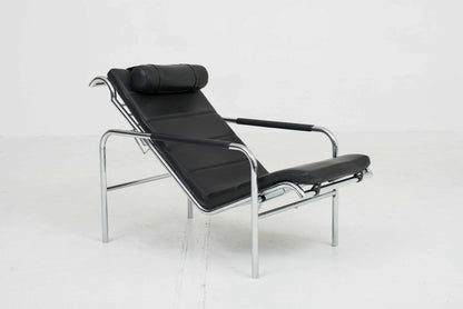 Chaise longue Zanotta Genni 920 de Gabriele Mucchi en noir vintage