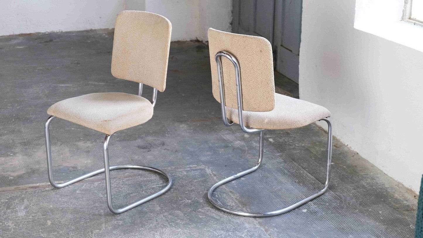 Bauhaus Freischwinger von Breuhaus de Groot, Thonet ST17 Lizenz, 1 von 4 - 2nd home