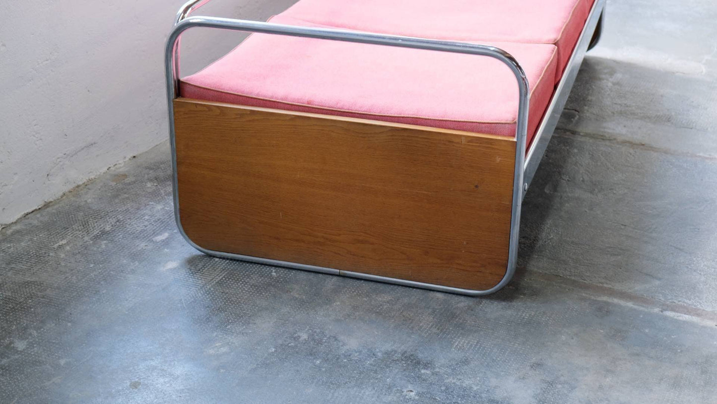 Bauhaus Sofa / Daybed aus verchromten Stahlrohren - 2nd home