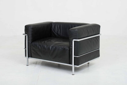 Cassina LC3 Sessel von Le Corbusier in schwarzem Leder - 1960er Jahre - 2nd home