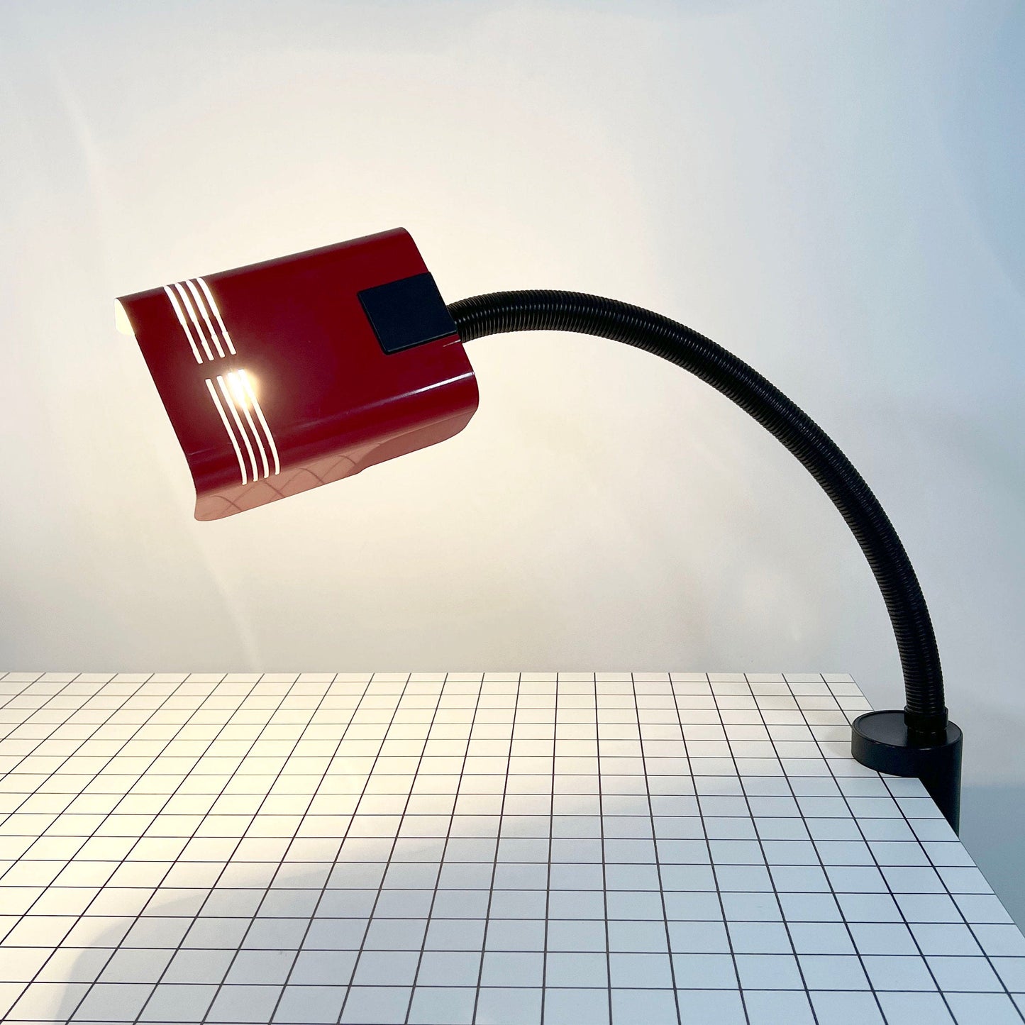 Rote Schreibtischlampe von Targetti Sankey, 1970er Vintage