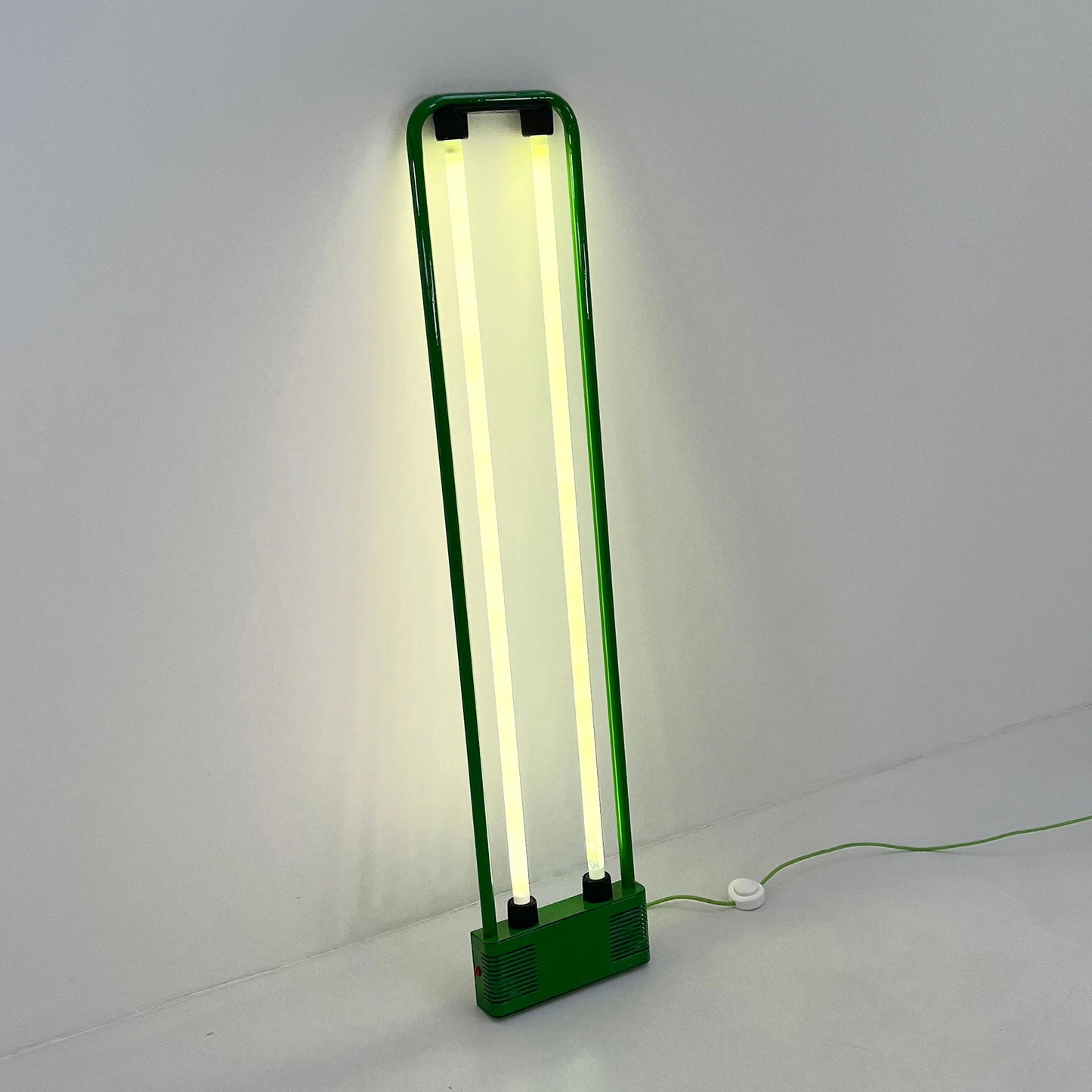 Green neon vintage lamp by Gian N. Gigante for Zerbetto, 1980s