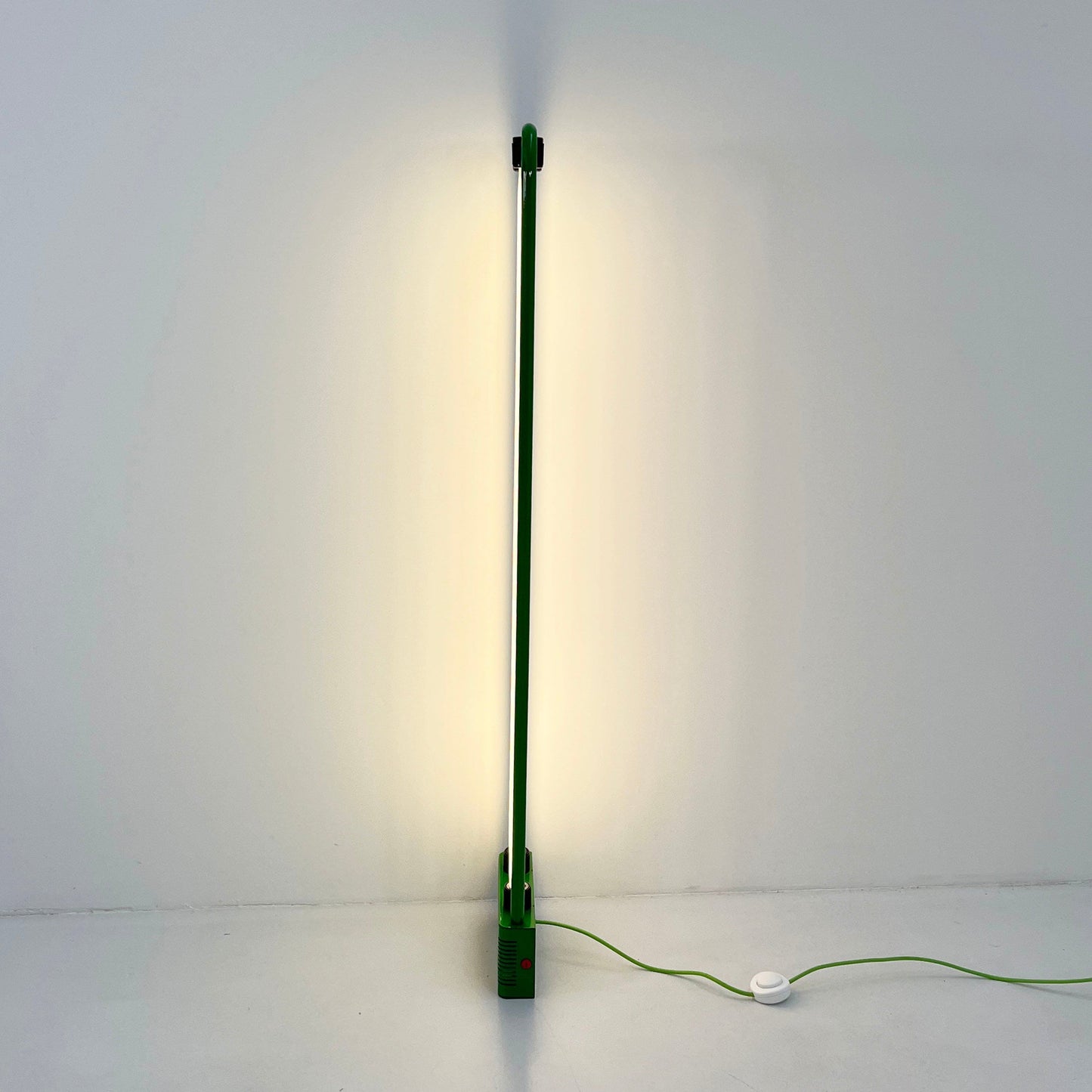 Green neon vintage lamp by Gian N. Gigante for Zerbetto, 1980s