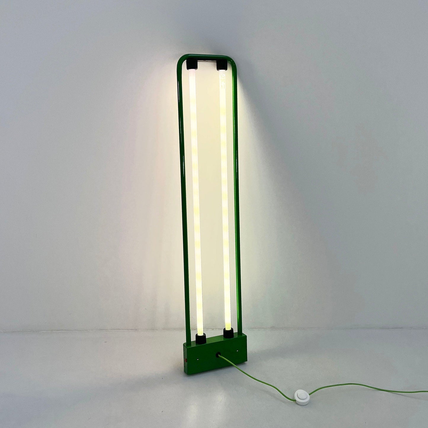 Green neon vintage lamp by Gian N. Gigante for Zerbetto, 1980s