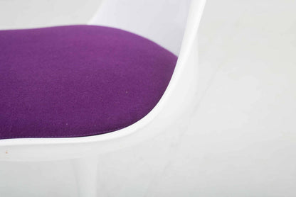 Knoll International Tulip Stuhl von Eero Saarinen mit violettem Kissen - 2nd home