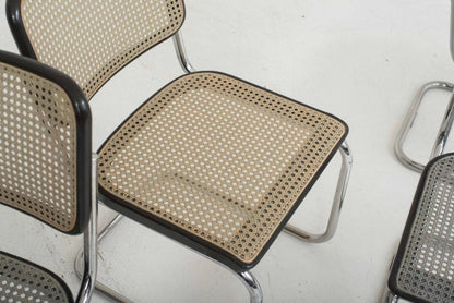 Thonet S32 Freischwinger Stühle von Marcel Breuer, grau gefärbt im Viererset - 2nd home