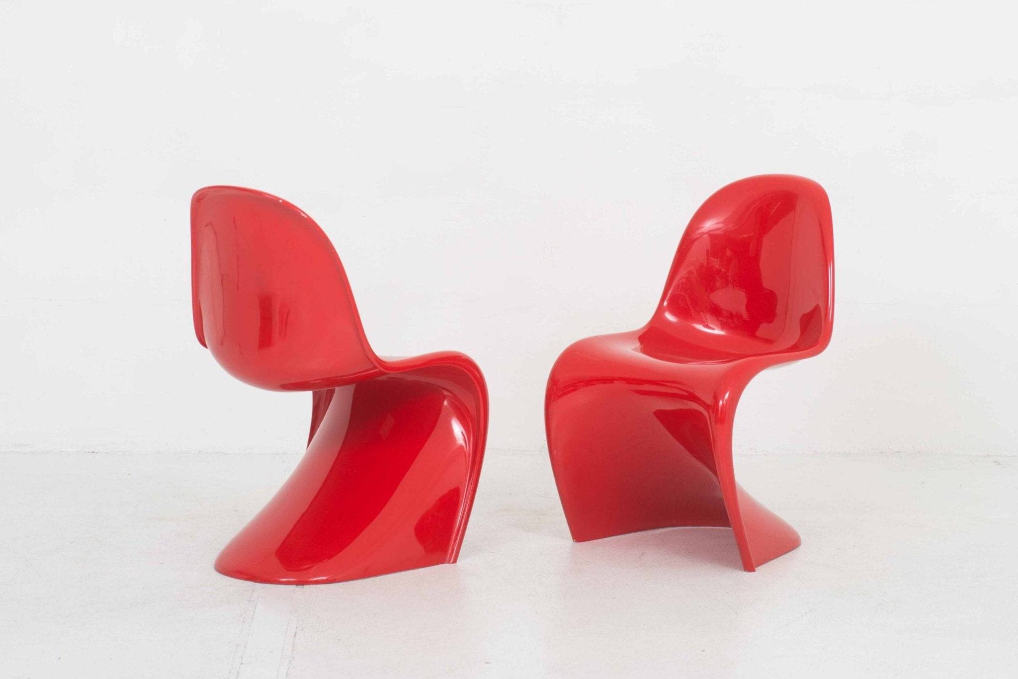 Verner Panton Classic Stuhl von Vitra in Rot Vintage